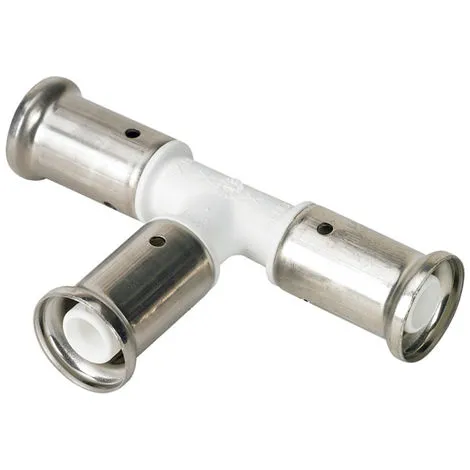 HENCO Té égal PVDF Blanc Multicouche à Sertir BE Ø32x3.0 1 HENCO Té égal PVDF Blanc Multicouche à Sertir BE Ø32x3.0