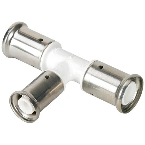 HENCO Té Réduit PVDF Blanc Multicouche à Sertir BE Ø32x3.0-26x3.0-32x3.0 1 HENCO Té Réduit PVDF Blanc Multicouche à Sertir BE Ø32x3.0-26x3.0-32x3.0