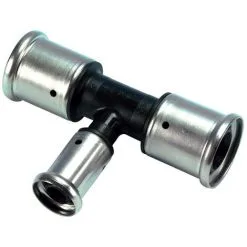 HENCO Té Réduit PVDF Multicouche à Sertir BE Ø50x4.0-20x2.0-50x4.0