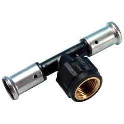 HENCO Té Femelle PVDF Multicouche à Sertir TH Ou BE Ø26x3.0-1/2-20x2.0