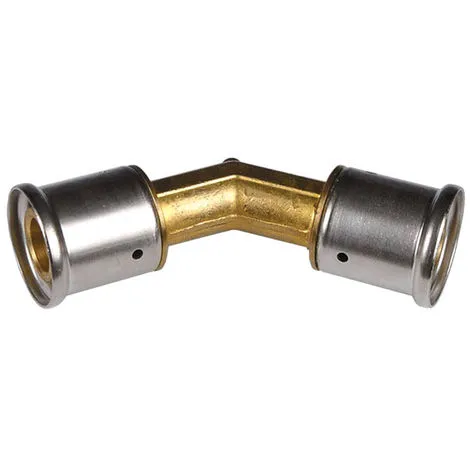 HENCO Coude 45° égal Laiton Multicouche à Sertir BE Ø32x3.0 1 HENCO Coude 45° égal Laiton Multicouche à Sertir BE Ø32x3.0