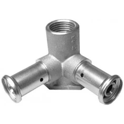 HENCO Applique Double 52mm Laiton Multicouche à Sertir TH Ou BE Femelle 1/2 - Ø16x2.0 1 HENCO Applique Double 52mm Laiton Multicouche à Sertir TH Ou BE Femelle 1/2 - Ø16x2.0