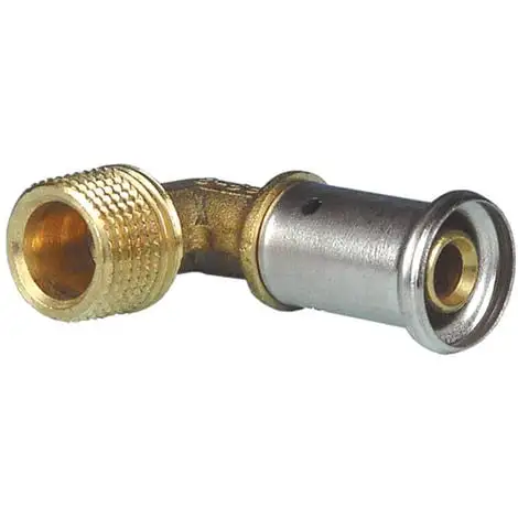 HENCO Coude 90° Mâle Laiton Multicouche à Sertir TH Ou BE Ø26x3.0-3/4 1 HENCO Coude 90° Mâle Laiton Multicouche à Sertir TH Ou BE Ø26x3.0-3/4