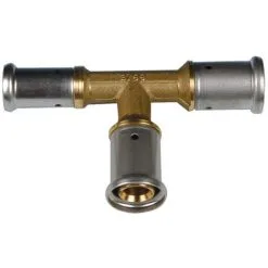 HENCO Té Réduit Laiton Multicouche à Sertir BE Ø26x3.0-32x3.0-26x3.0