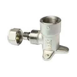 Coude Avec Base De Fixation Multicouche à Compression Ø16x2,0 - Femelle 1/2"(15/21) - Henco