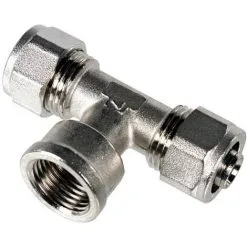 Té Multicouche à Compression Sortie Femelle Ø20x2,0 - Femelle 3/4" (20/27) - Henco